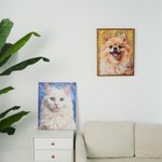 Impresiones en lienzo personalizado con foto y nombre efecto óleo decoración del hogar regalo de cumpleaños para amantes de las mascotas y familia
