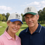 Personalised Fun Crocodile Playing Golf 100% Cotton Hat Baseball Cap with Name Golf Field Use Birthday Gift for Golfers Golf Lovers