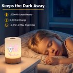 Personalised Dancing Animal Dimmable Touch Control Rechargeable Night Light with Name and Adjustable Colours Bedroom Decor Birthday Gift for Kids