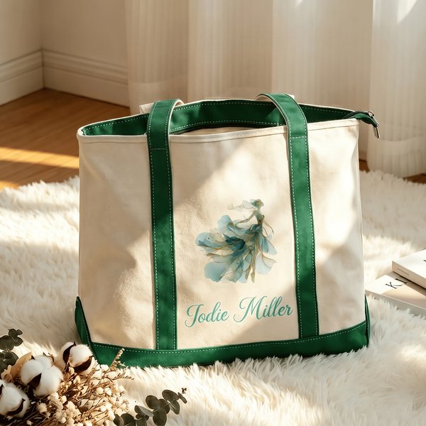 Personalized Watercolor Zodiac Sign Tote Bag with Name Daily Use Birthday Gift for Women Constellation Enthusiasts