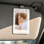 Personalized Drive Safe Couple Think of You Photos Acrylic Car Visor Clip with Name and Text Birthday Anniversary Gift for Couple