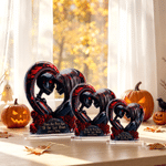 Personalized From Our First Kiss Till Our Last Breath Gothic Style Acrylic Ornament with Couple Names Anniversary Wedding Halloween Gift for Couple