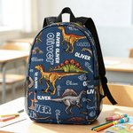 Mochila personalizada de gran capacidad con temática de dinosaurio y nombre regalo de vuelta al cole y cumpleaños para niños y amantes de dinosaurios