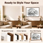 Personalized Pencil Sketch Style House Photo Canvas Prints with Title and Text Home Decor Ship from USA Housewarming Gift for New Home Movers