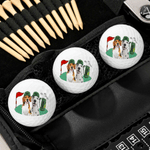 Personalized Pet Photo Golf Organizer Pouch and Golf Tools Set with Name Golf Field Use Birthday Gift for Golf Lover Pet Owner