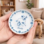 Personalised Glaze Effect Pet Photo Design Ceramic Jewellery Dish with Name Home Decor Birthday Gift for Pet Owner