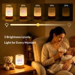 Personalised Dancing Animal Dimmable Touch Control Rechargeable Night Light with Name and Adjustable Colours Bedroom Decor Birthday Gift for Kids