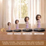Personalized Creative Photo to 3D Cartoon Pregnant Woman Statue Ornament with Text Office Desk Decoration Birthday Gift for New Mom