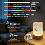 Personalised Dancing Animal Dimmable Touch Control Rechargeable Night Light with Name and Adjustable Colours Bedroom Decor Birthday Gift for Kids
