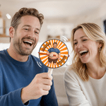 Personalised Funny Cartoon Photo Rattle Drum Gag Birthday Gift for Friends Family Colleagues