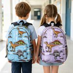 Mochila personalizada de gran capacidad con temática de dinosaurio y nombre regalo de vuelta al cole y cumpleaños para niños y amantes de dinosaurios