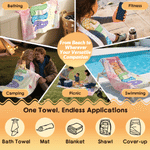 Personalized Colorful Oil Painting Style Quick Dry Oversized Beach Towel with Name Summer Travel Essential Birthday Gift for Kids Women