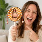 Personalised Funny Cartoon Photo Rattle Drum Gag Birthday Gift for Friends Family Colleagues