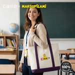 Personalized Leopard Marsupilami Canvas Tote Bag with Name Daily Use Birthday Gift for Friend Family | Callie × Marsupilami®