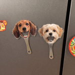 Personalized Funny Pet Face Photo Bottle Opener with Magnet Fridge Decor Bar Party Wine Accessory Birthday Gift for Friend Drinking Enthusiast