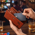 Personalized Retro Dart Name Foldable PU Leather Wallet with Card Slots Dart Storage Anniversary Birthday Gift for Man Dad Husband