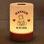 Personalised Animal Dimmable Touch Control USB Rechargeable Night Light with Name and Date Bedroom Decor Daily Use Birthday Anniversary Gift for Kids