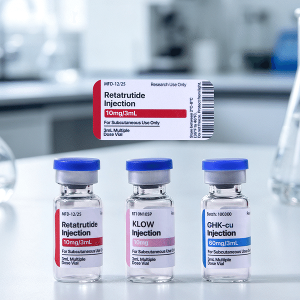Personalised Multicolour Peptide Drug Bottle Label with Text Daily Use Birthday Gift for Diabetic Patients