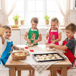 Personalized Cute Cartoon Kid Photo Apron Chef Hat Set with Name  and Pocket Cooking Accessory Baking Party Birthday Gift for Boys Girls