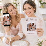 Personalized Dear Bride Photo Pink Greeting Card Bachelorette Party Wedding Gift for Brides Besties Friends