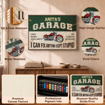 Personalized I Can Fix Anything Except Stupid Garage Canvas Prints with Name Garage Decor Ship from USA Birthday Gift for Car Motorcycle Lovers