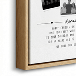 Personalised Life Milestone Photo Collage Canvas Prints with Name and Text Modern Living Room Decor Ship from USA Birthday Gift for Dad Mum Family