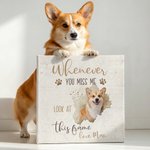 Personalized Watercolor Pet Photo Minimalist Canvas Prints with Name Home Decor Ship from USA Memorial Daily Gift for Pet Lovers