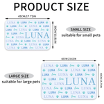 Personalized 3D-Effect Artwork Cartoon Pet Photo Paw Print PU Leather Pet Feeding Mat with Name Daily Use Birthday Gift for Pet Lovers Friends