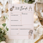 Personalized Dear Bride Photo Pink Greeting Card Bachelorette Party Wedding Gift for Brides Besties Friends