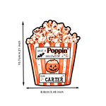 Personalisierte, wasserfeste „Have A Poppin' Halloween“-Kürbis-Fledermaus-Aufkleber mit Namen – Halloween-Party-Geschenk für Kinder und Klassenkameraden