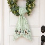 Personalized Mallard Ducks & Sage Green Baby Sash with Embroidered Initial Newborn Photography Prop Nursery Decor Baby Shower Gift for New Mom Dad