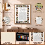Personalized Fifty Reasons We Love You Canvas Prints with Photos Home Wall Decor Ship from USA Birthday Anniversary Gift for Family Grandparents