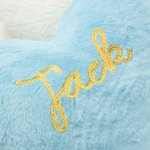Personalised Heart Multicolour Embroidered Name Design Cushion Home Decor Valentines Day Birthday Gift for Couple Girl Wife