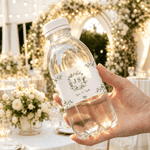 Personalised Watercolour Floral Waterproof Water Bottle Labels Stickers with Name Venue and Date Set of 20 Wedding Engagement Gift for Newlyweds