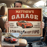 Personalized I Can Fix Anything Except Stupid Garage Canvas Prints with Name Garage Decor Ship from USA Birthday Gift for Car Motorcycle Lovers