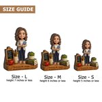 Personalised Teach Love Inspire Book Pencil Photo Wooden Figurine with Text Back to School Teacher's Day Gift for Teacher