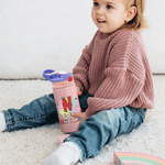 Personalized Cute Cartoon Character Multicolor 12 oz Insulated Kid Water Bottle with Name Birthday Back to School Gift for Boys Girls