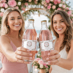 Personalised Watercolour Floral Waterproof Water Bottle Labels Stickers with Name Venue and Date Set of 20 Wedding Engagement Gift for Newlyweds