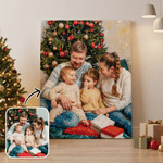 Personalized Christmas Family Photo Commemorate Framed Canvas Print with Text Home Decor Ship from USA Christmas Gift for Family