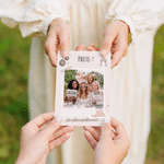 Personalized Dear Bride Photo Pink Greeting Card Bachelorette Party Wedding Gift for Brides Besties Friends