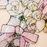 Personalised Wedding Bouquet Stained Glass Effect Acrylic Suncatcher Ornament Home Decor Wedding Gift for Bride Newlywed