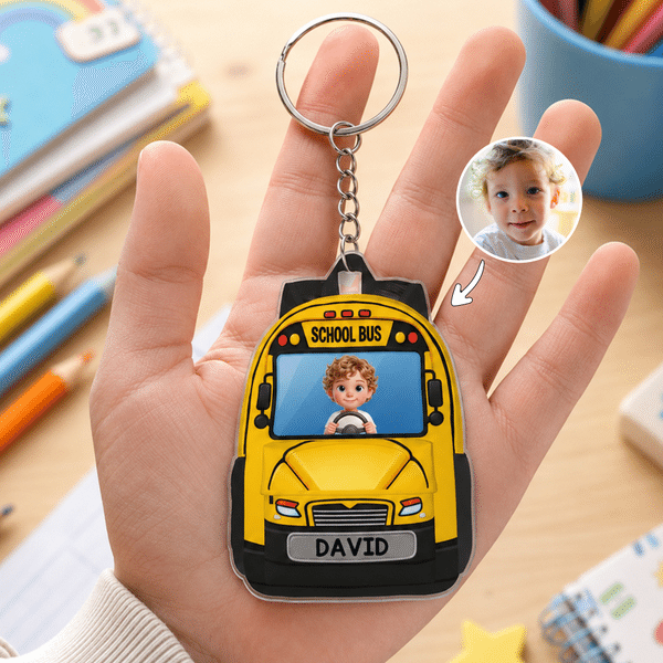 Personalised Driving Character Transportation Theme Emergency Contact NFC Tag with Name and Phone Number Back to School Gift for Kids