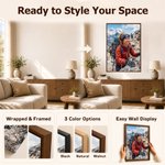 Stampa su tela personalizzata in stile pittura a olio con tema dell'arrampicata, con foto e nome - Decorazione da parete. Spedizione dagli Stati Uniti. Regalo per l'inaugurazione della casa per gli am