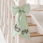 Personalized Mallard Ducks & Sage Green Baby Sash with Embroidered Initial Newborn Photography Prop Nursery Decor Baby Shower Gift for New Mom Dad