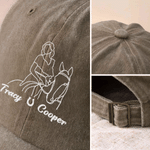 Personalised Line Horse Photo Silhouette Adjustable Baseball Cap with Name Horse Riding Birthday Gift for Horse Lovers Equestrians