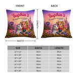 Personalized Dinosaur Fantasy Unicorn Multisize Pillow Cover with Name Home Decor Daily Use Back to School Birthday Gift for Boys Girls