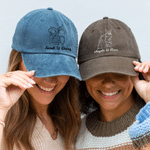 Personalised Line Horse Photo Silhouette Adjustable Baseball Cap with Name Horse Riding Birthday Gift for Horse Lovers Equestrians
