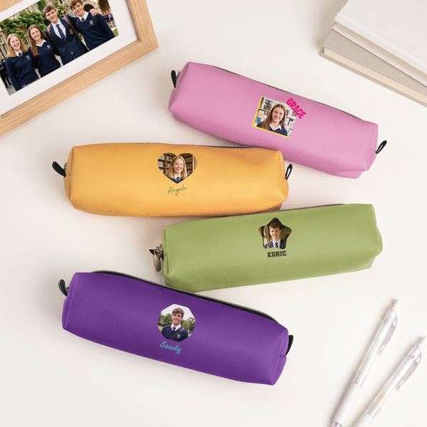 Personalized Multicolor Photo Pencil Case Pen Bag with Name Teacher's Day Birthday Back to School Gift for Colleague Teacher Student