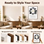 Personalised Life Milestone Photo Collage Canvas Prints with Name and Text Modern Living Room Decor Ship from USA Birthday Gift for Dad Mum Family