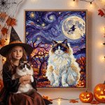 Personalized Modern Pet Portrait Wrapped or Floating Frame Canvas Prints with Name Living Room Decor Ship from USA Halloween Gift for Pet Lovers